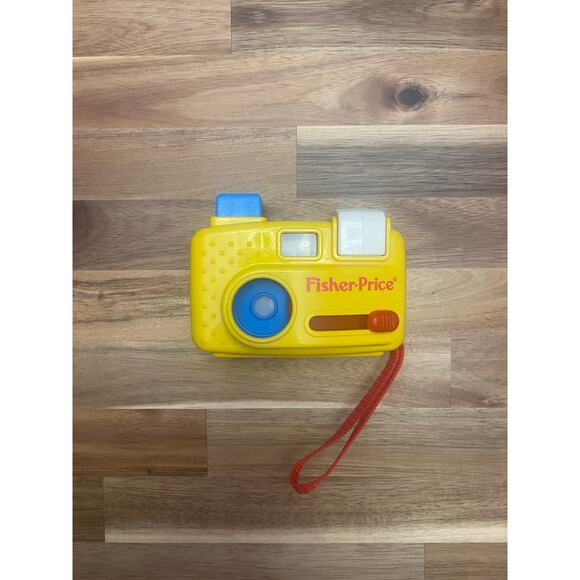 Vintage 1993 Fisher Price Yellow Camera Toy /w Animal Slides to View - Picture 1 of 3